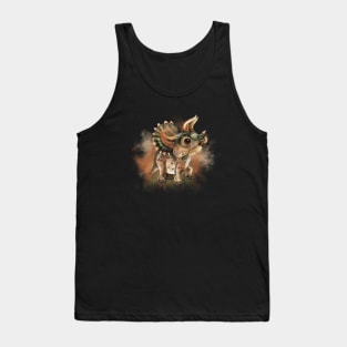 Triceratops Chibi Dinosaur Tank Top